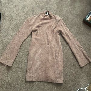 Pink sweater dress